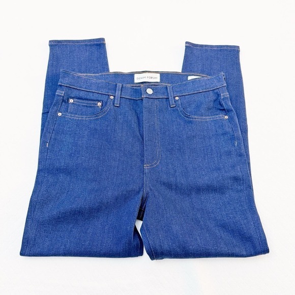 Denim Forum Aritizia The Lola High Rise Skinny 28L Dark Wash Size 32 - Picture 7 of 10